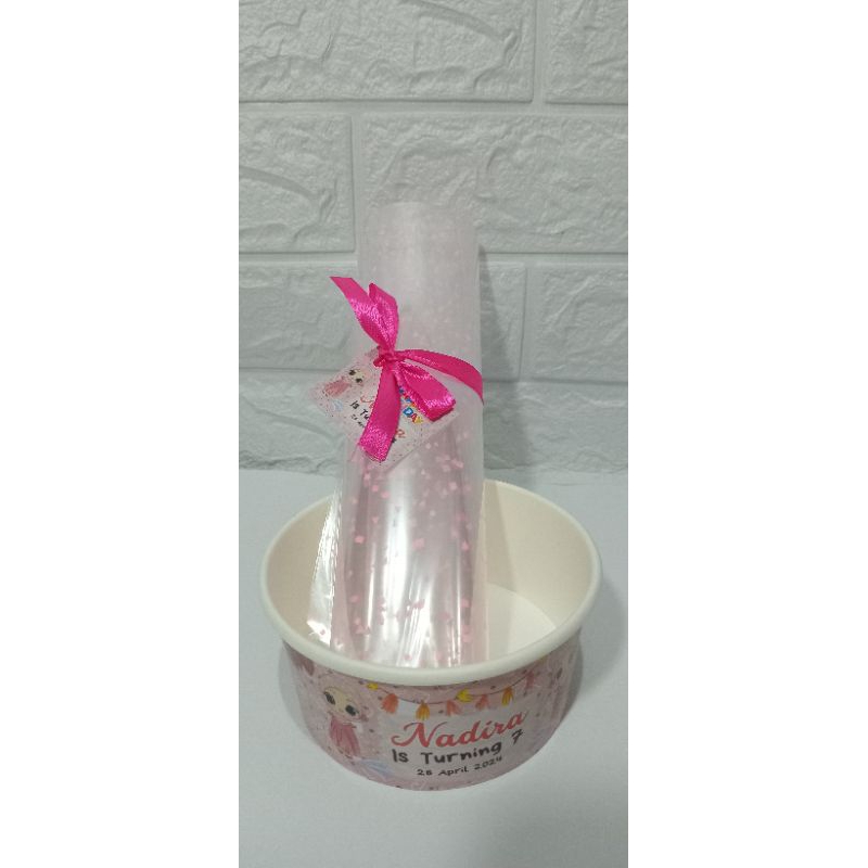Tas Snack Ulang Tahun Bowl snack Kemasan Snack Ulang tahun