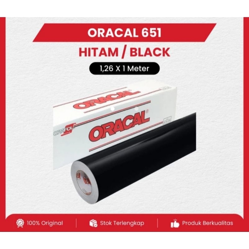 oracal hitam doff / black matte atau hitam glossy