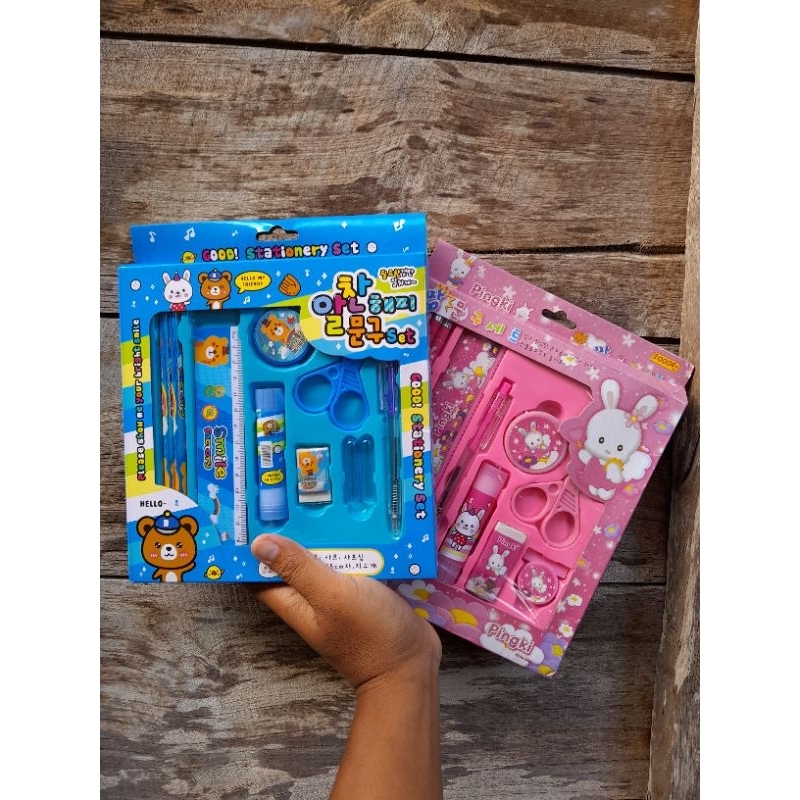 

Paket Alat Tulis Set 8in1 Stationery Set Study Set Alat Tulis Anak TK Set Alat Menggambar