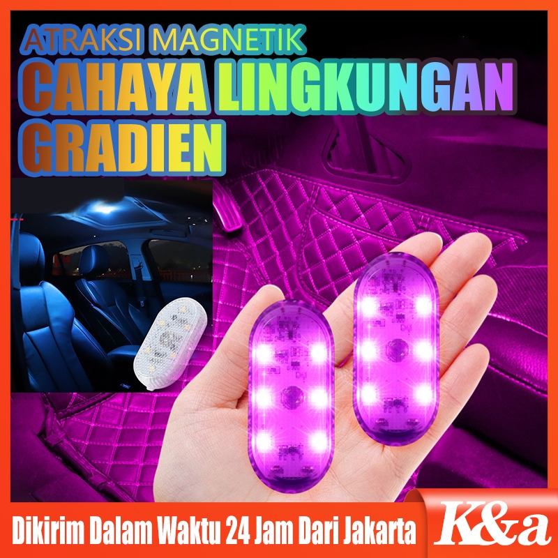 Interior Mobil Mini Lampu Sentuh Lampu Ambient Auto Atap Langit-langit Lampu Baca LED Mobil Styling 