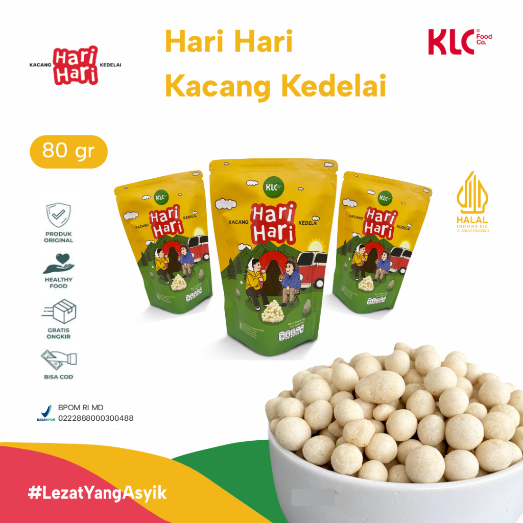 

Sukro Kacang Kedelai Hari-hari Rasa Ayam Snack KLC 80gr - 3 Pcs