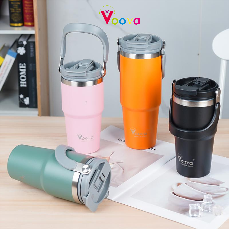 VOOVA Tumbler Mug Stainless 600ML/900ML Coffee Mug/ Thermos Flask Double Vacuum Insulated/ Stainless