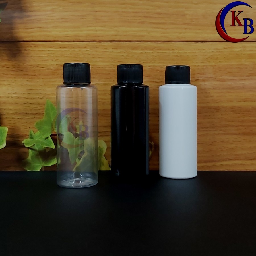 BOTOL ULIR 100 ML PLASTIK HITAM NECK 24 / BOTOL PLASTIK PET RF 100ML