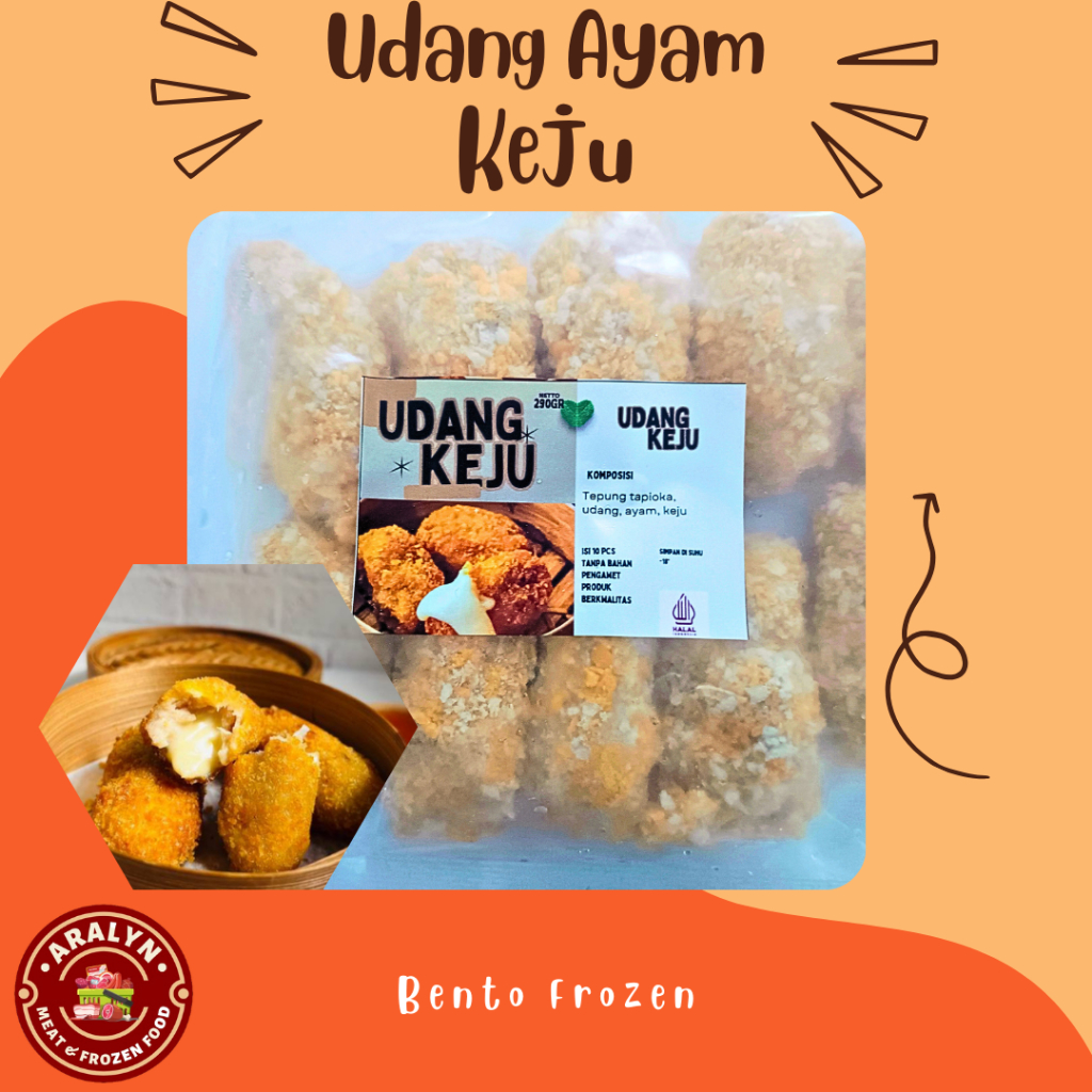 

UDANG AYAM KEJU ALA GACOAN BENTO FROZEN BEKAL ANAK SEKOLAH AYAM NUGGET