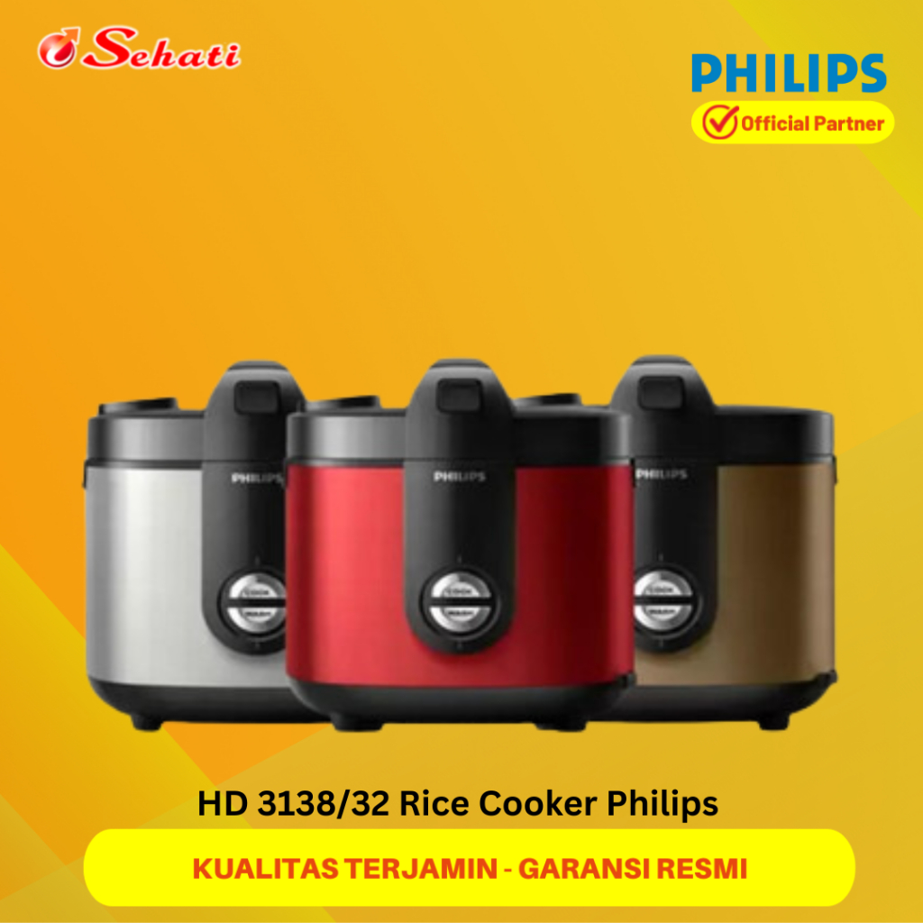 PHILIPS HD 3138 Rice Cooker Philips Magic Com [2Liter] HD 3138/32/33/34 Premium Plus