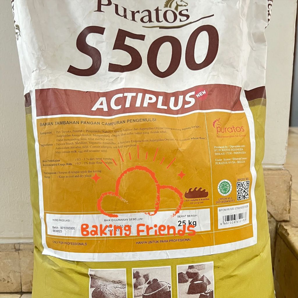 

PURATOS S500 ACTI-PLUS BREAD IMPROVER 250GR REPACK / PENGEMBANG PELEMBUT ROTI ACTIPLUS