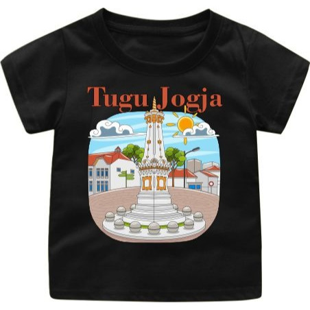 Baju Kaos Atasan Anak/Dewasa TUGU JOGJA Kaos Distro Anak Laki Laki/perempuan Fashion Anak S-7XL