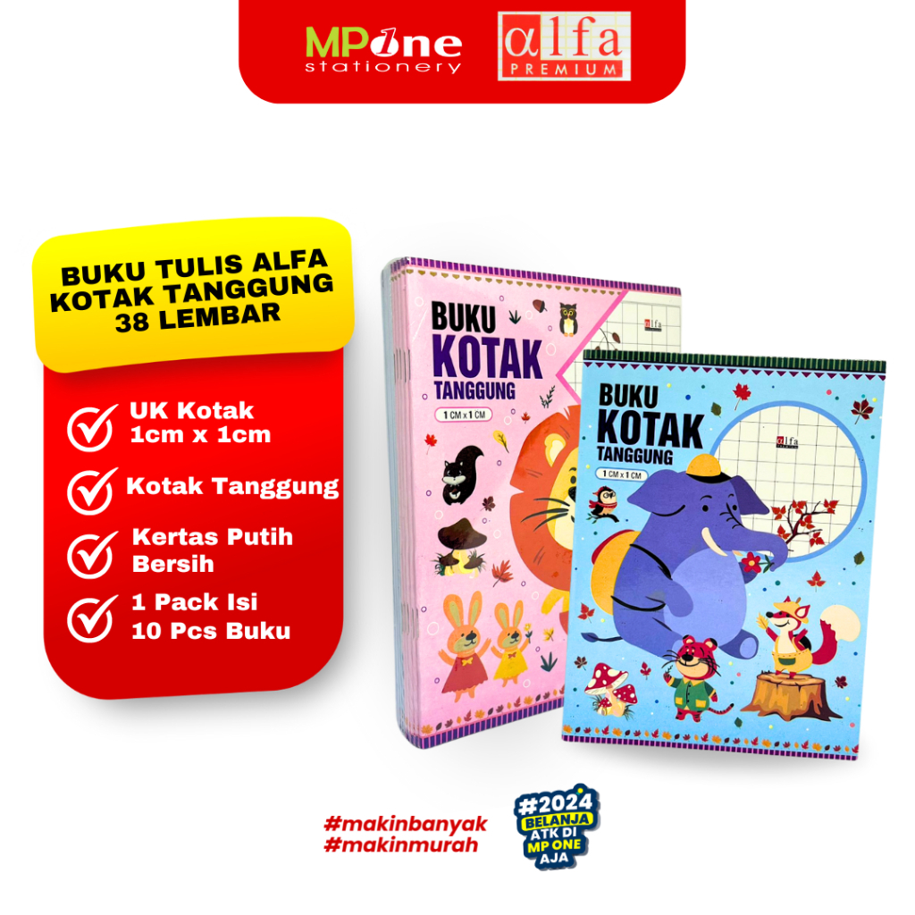 

Alfa Buku Tulis Kotak Kotak Tanggung 38 lembar