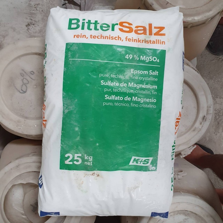 

Bittersalz Magnesium Sulfat 49 % 25 Kilogram MgSO4 Garam Epsom Garam Inggris