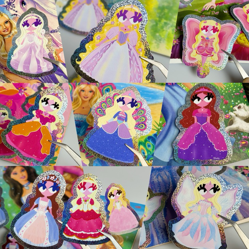 

(Holo Glitter) Barbie 2000s Nostalgia Diecut Stickers by Alixos