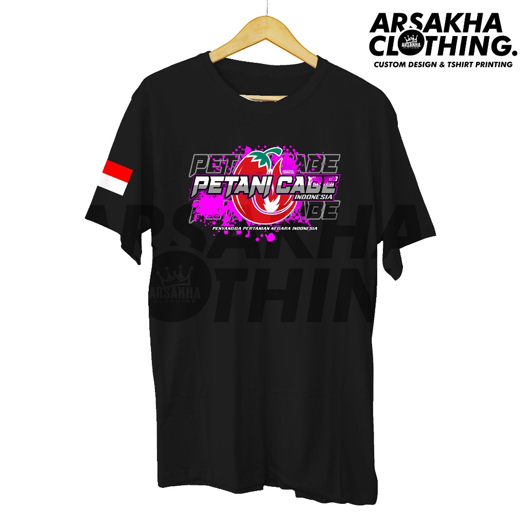 Kaos Petani muda Cabe penyangga pertanian Streetwear splash Baju Distro Katun Combed 30s - Arsakha C
