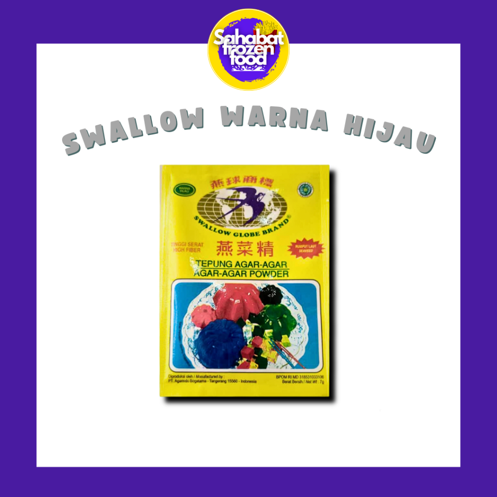 

Tepung Agar Agar Swallow - Warna Hijau 1 pcs