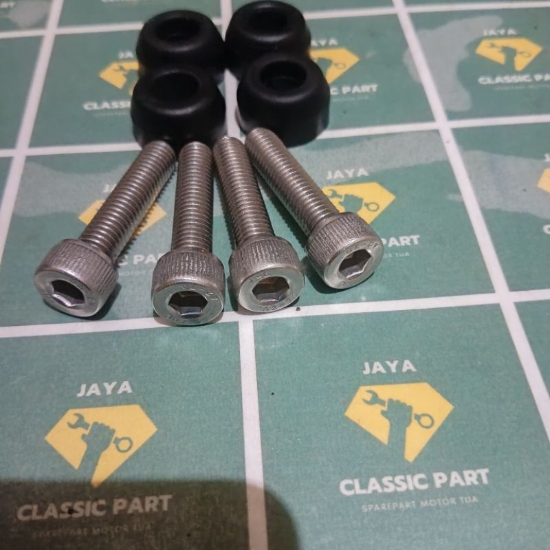 BAUT SET KARET RAISER STANG STIR NEW MEGAPRO MEGAPRO MONO CB VERZA CB150R CB 150 R ORIGINAL STAINLES