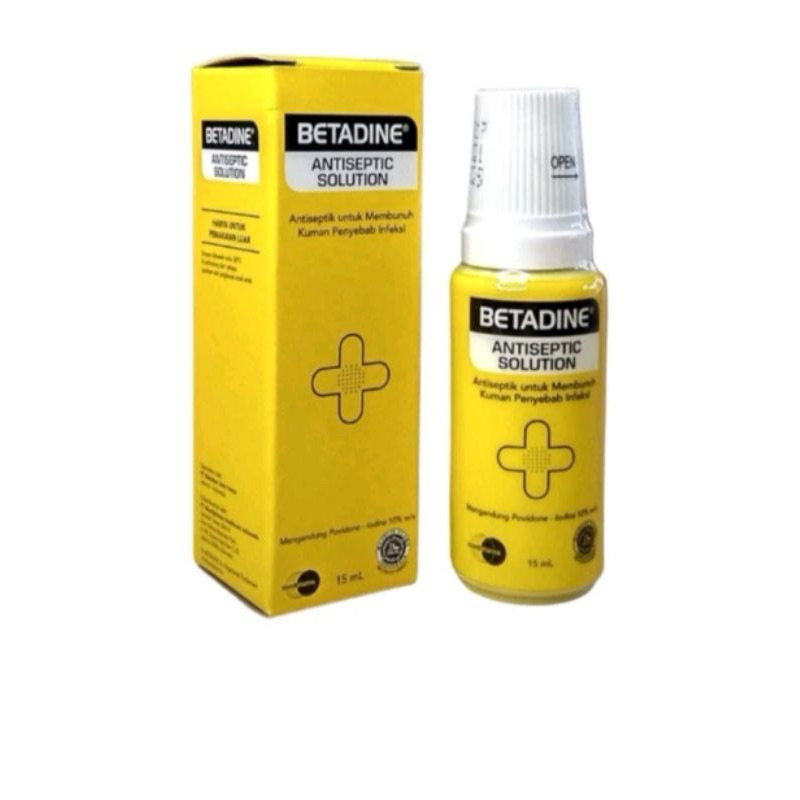 BETADINE ANTISEPTIC SOLUTION OBAT LUKA LUAR ORIGINAL 15ml