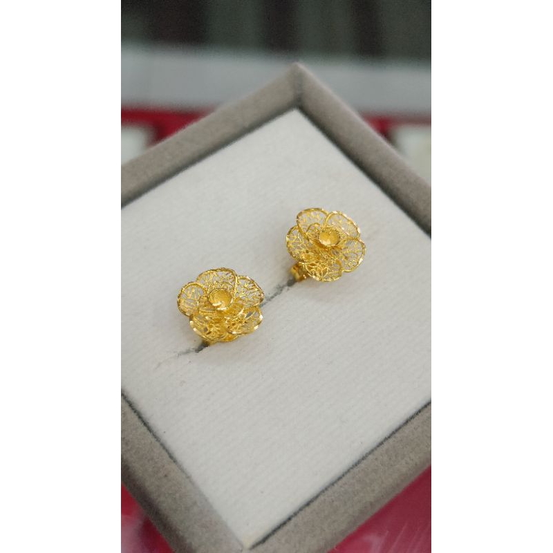 anting giwang kendari emas asli kadar 8k/375