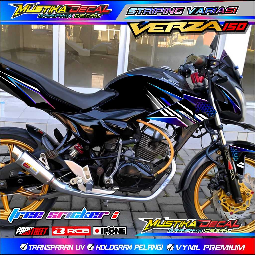 STRIPING VARIASI MOTOR VERZA 150 / STICKER LIST MOTOR HONDA VERZA 150
