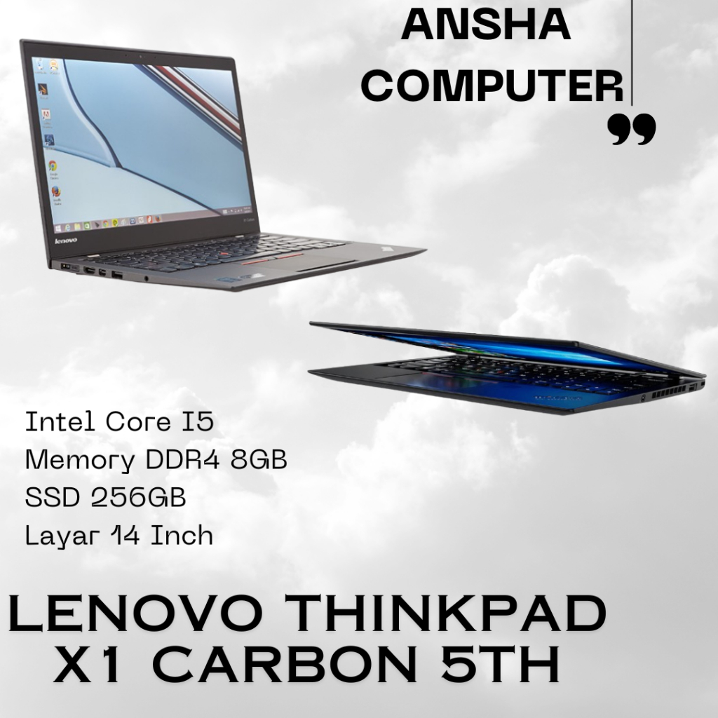 Laptop Lenovo Thinkpad X1 Carbon 5th - Lenovo Thinkpad Core i5 gen 6 Ram 8gb Ssd 256gb