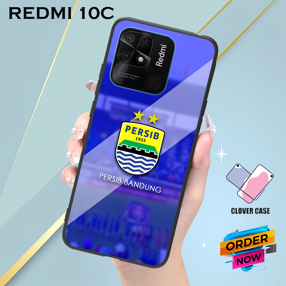 [BL15]  Case Glossy Case | REDMI 10C | CASE KEKINIAN LUCU |  Casing Hp Kilau Motif PERSIB BANDUNG