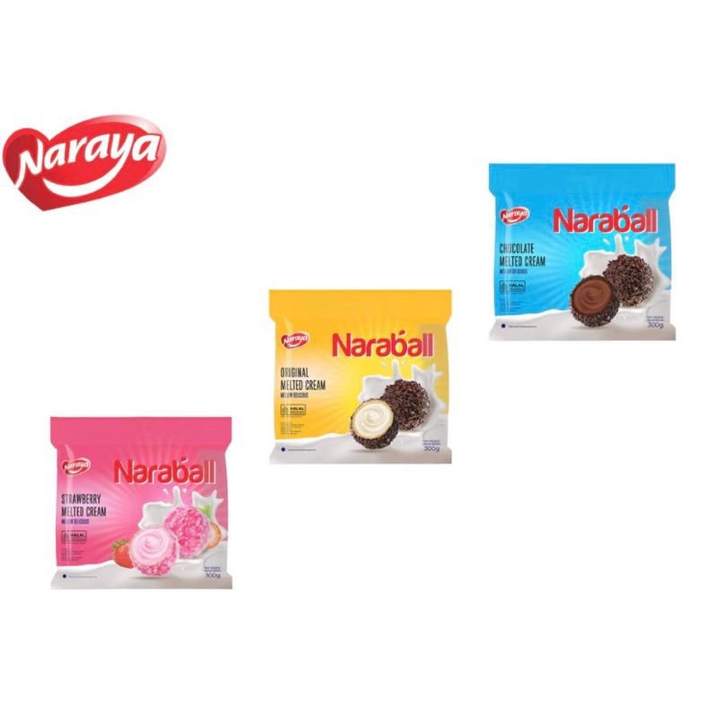 

arthashp//NARAYA NEW ITEM NARABALL 300gr tersedia 3varian rasa - original - strawberry - chocolate exp aman