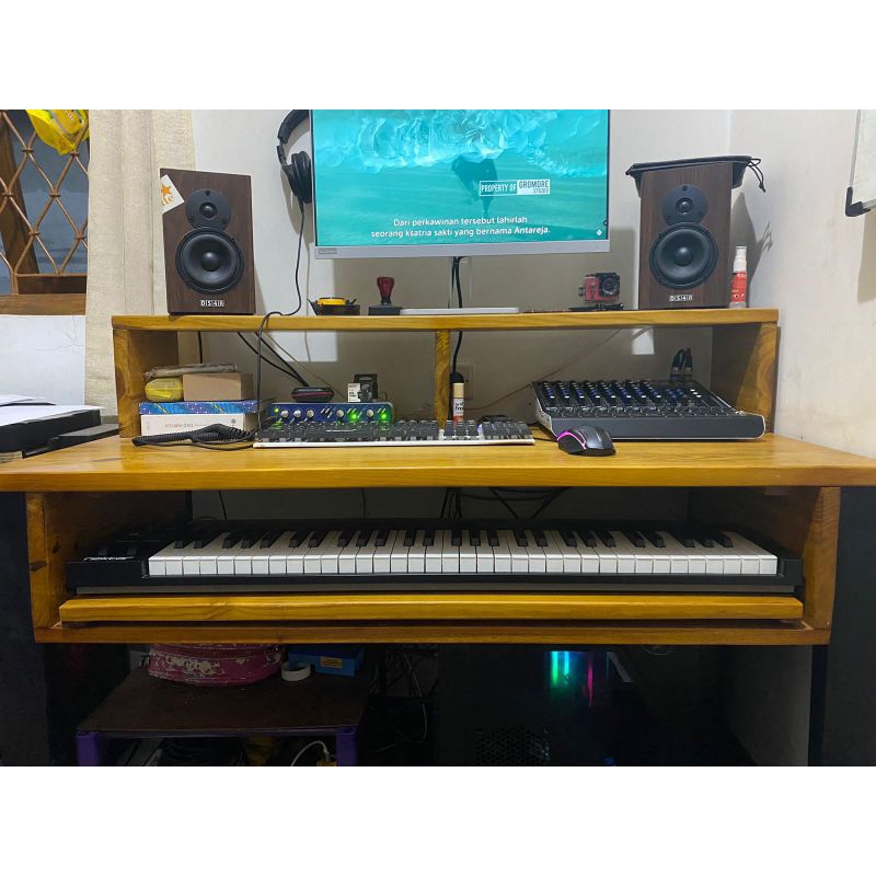 home recording desk,battledesk,meja studio musik,recording,meja keyboard,keyboard midi,CUSTOM