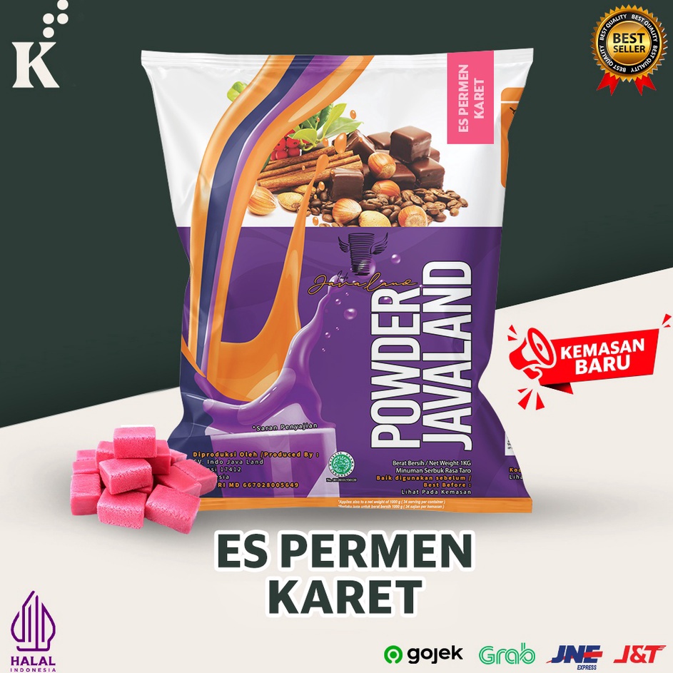 

C6369 Bubuk Minuman Bubble Drink rasa Es Permen Karet ORIGINAL Javaland 1kg