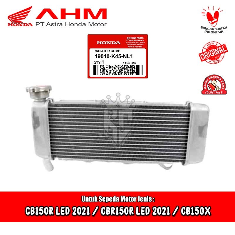 Radiator Comp Assy Honda CB 150 R CBR 150R New LED CB150X K15P K45N Original AHM 19010-K45-NL1