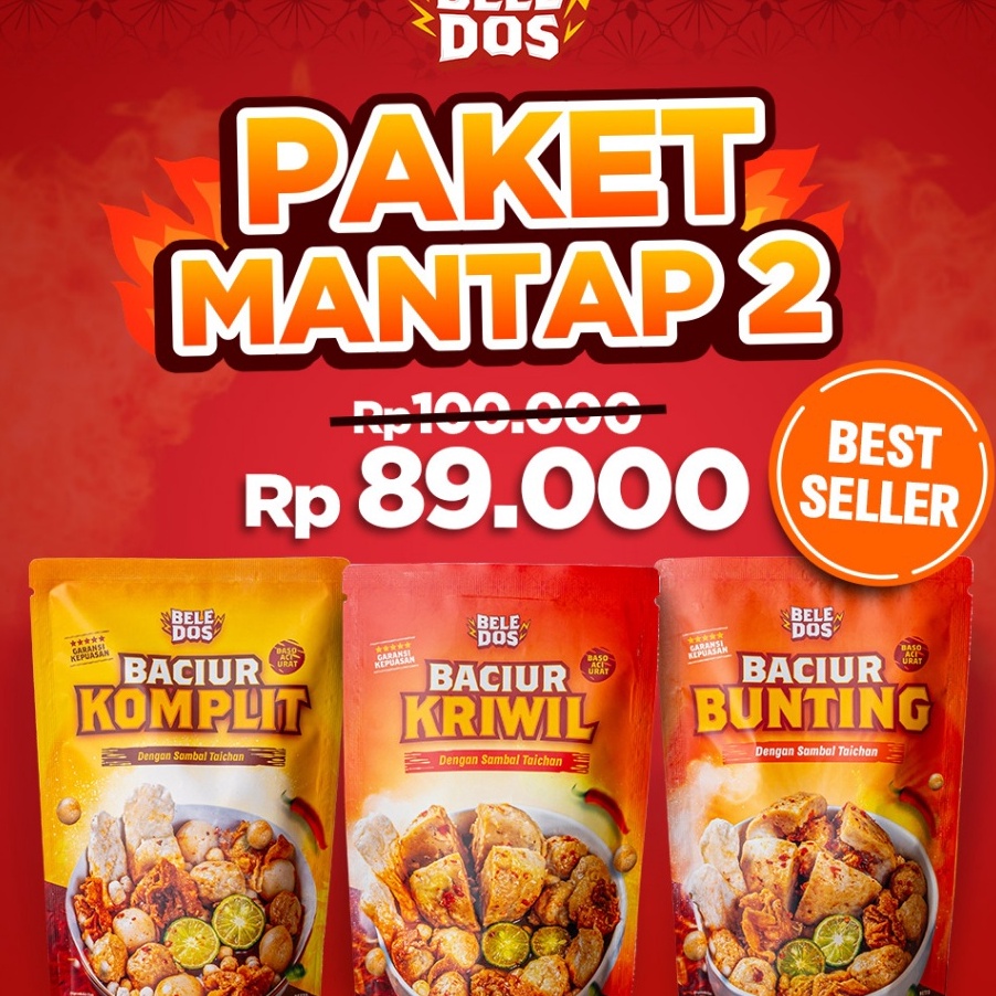 

Ready Stok Beledos Paket Mantap 2 Baciur Komplit Baciur Kriwil Baciur Bunting