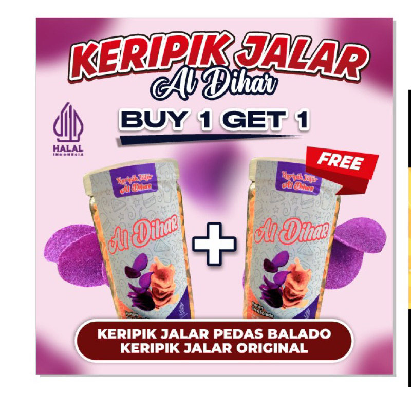 

Buy 1 Get 1 keripik jalar Al dihar