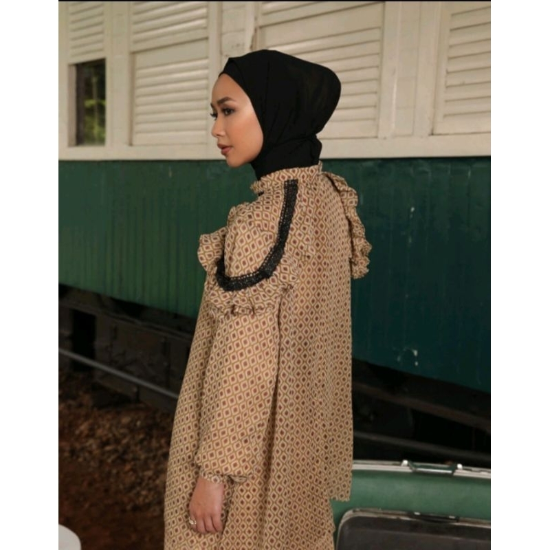 Aleza - Atasan Blouse Wanita Ruth Top Sienna Brown
