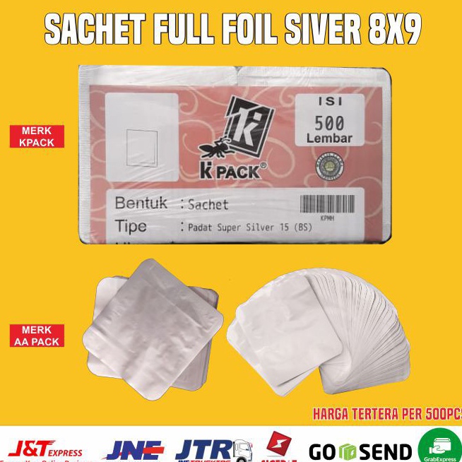 Diskon Gede Sachet Full Foil 8x9  sachet 8 x 9  kpack  isi 5pcs