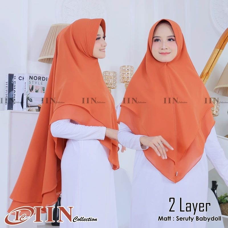 Bergo Khimar jilbab syari ceruty babydoll size 10| by iin collection