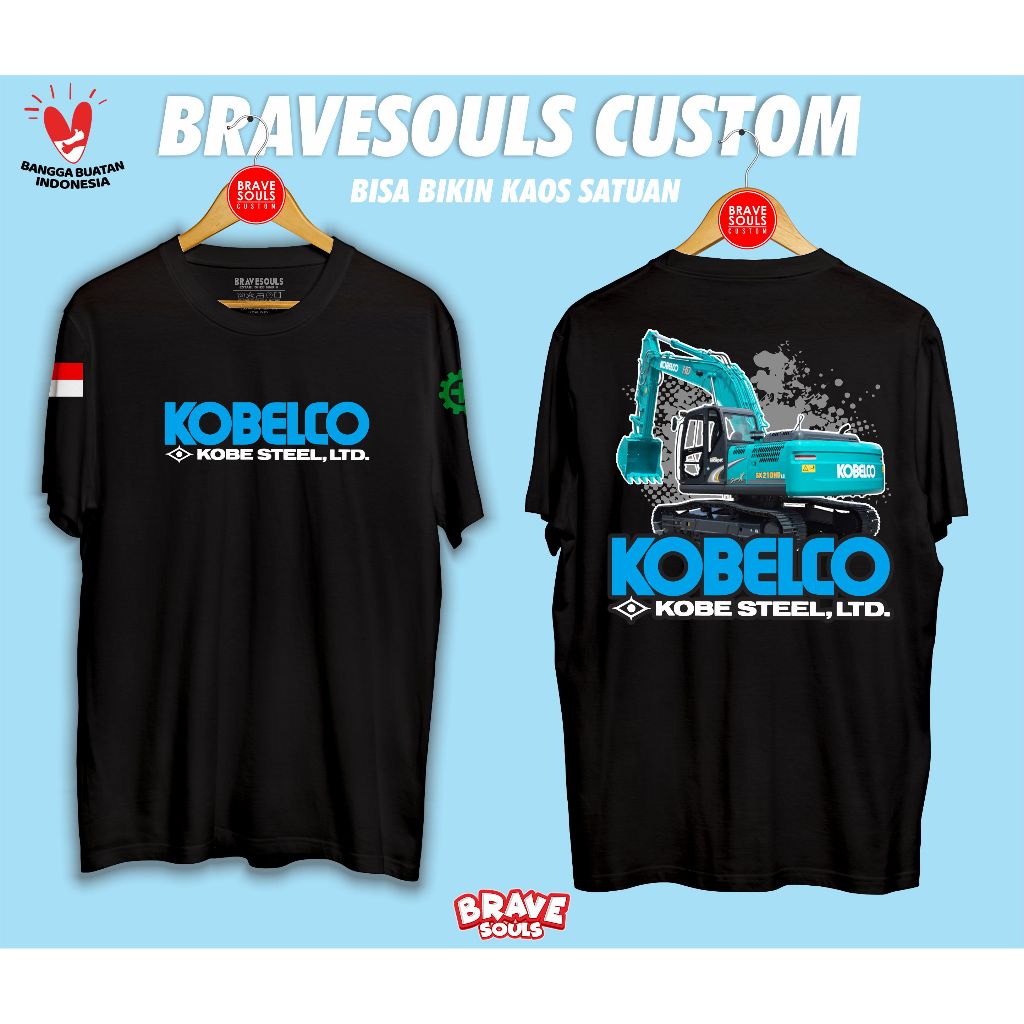 Kaos Distro Excavator Kobelco Katun Combed