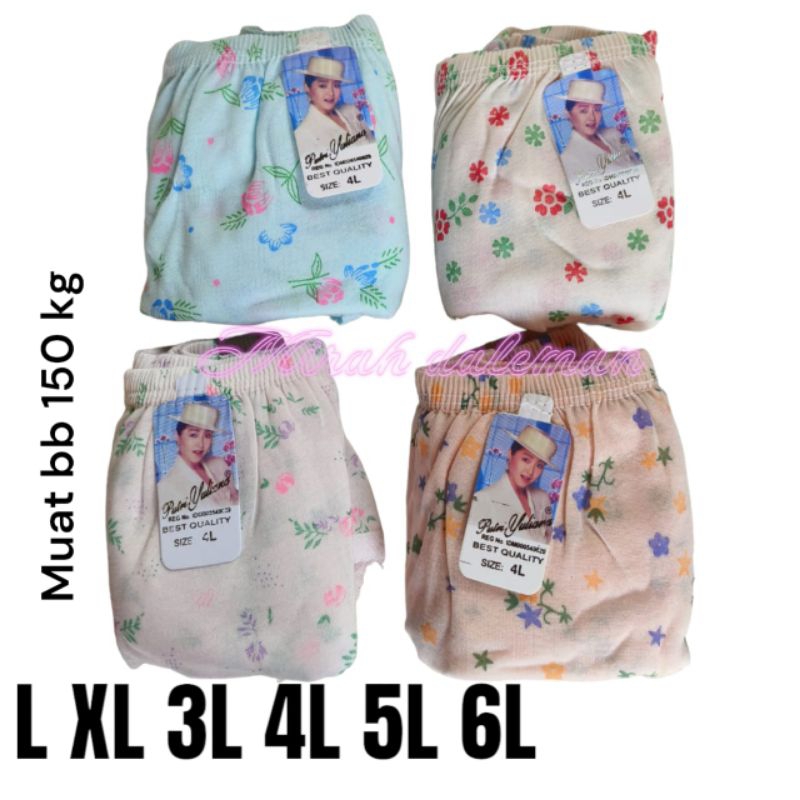 (PUTRI YULIANA)Grosir 12 pcs CD wanita lusinan murah/CD wanita motiv bunga/celana dalam wanita lusin