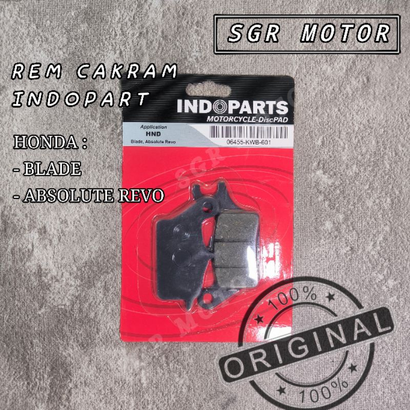 kampas rem cakram honda blade absolute revo dispad indopart depan honda