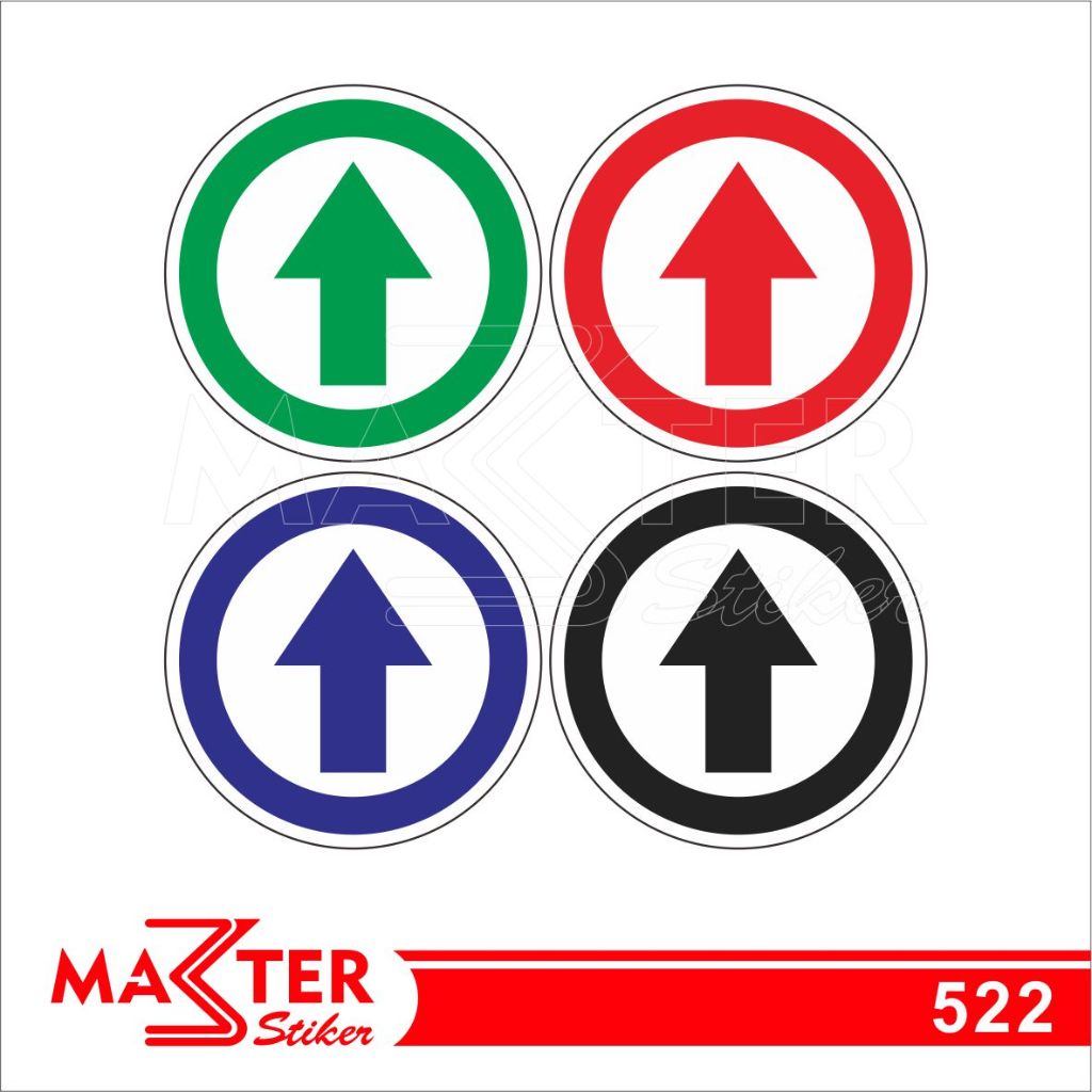 

522 - Stiker Tanda Panah Arah Tangga, Sticker Vinyl, Premium, Tahan Air, Termurah, dan Bisa Custom