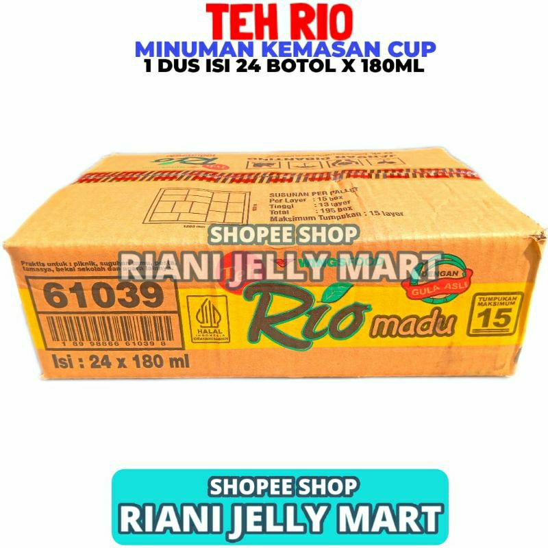 

Teh Rio Madu 1 Dus Isi 24 Cup 180ml