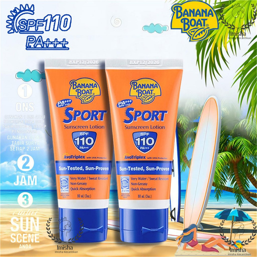 Banana Boat Sport Sunscreen SPF 110 PA+++ 90ml/Sunblock