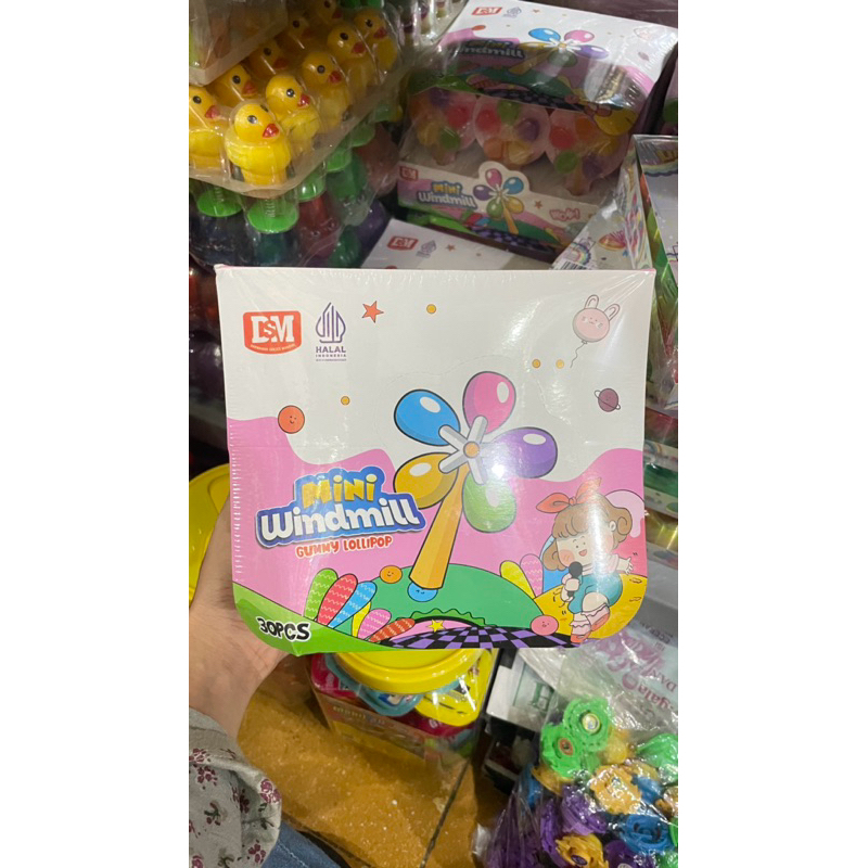 

PERMEN MINI WINDMILL GUMMY LOLIPOP ISI 30