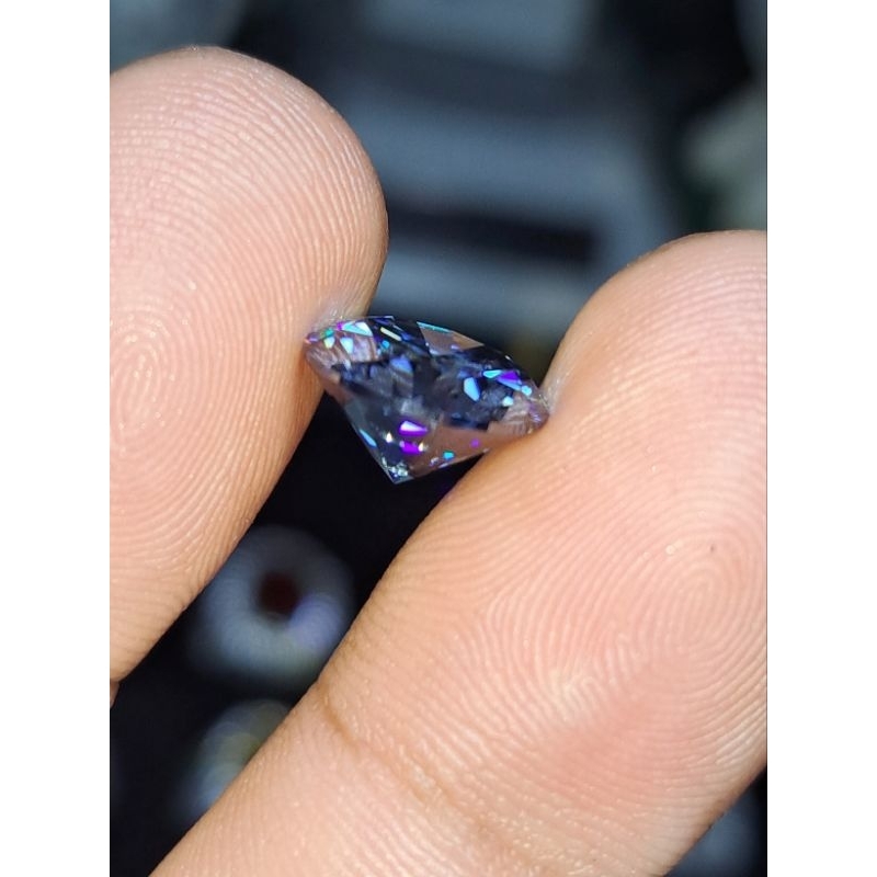 Blue Moissanite