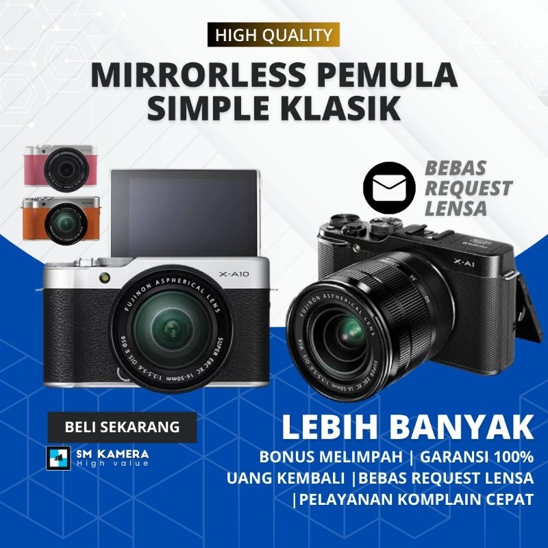 Tone Idaman MIRRORLESS FUJIFILM XA10 FUJIFILM XA1 FUJIFILM XM1 MIRRORLESS MURAH SUDAH WIFI