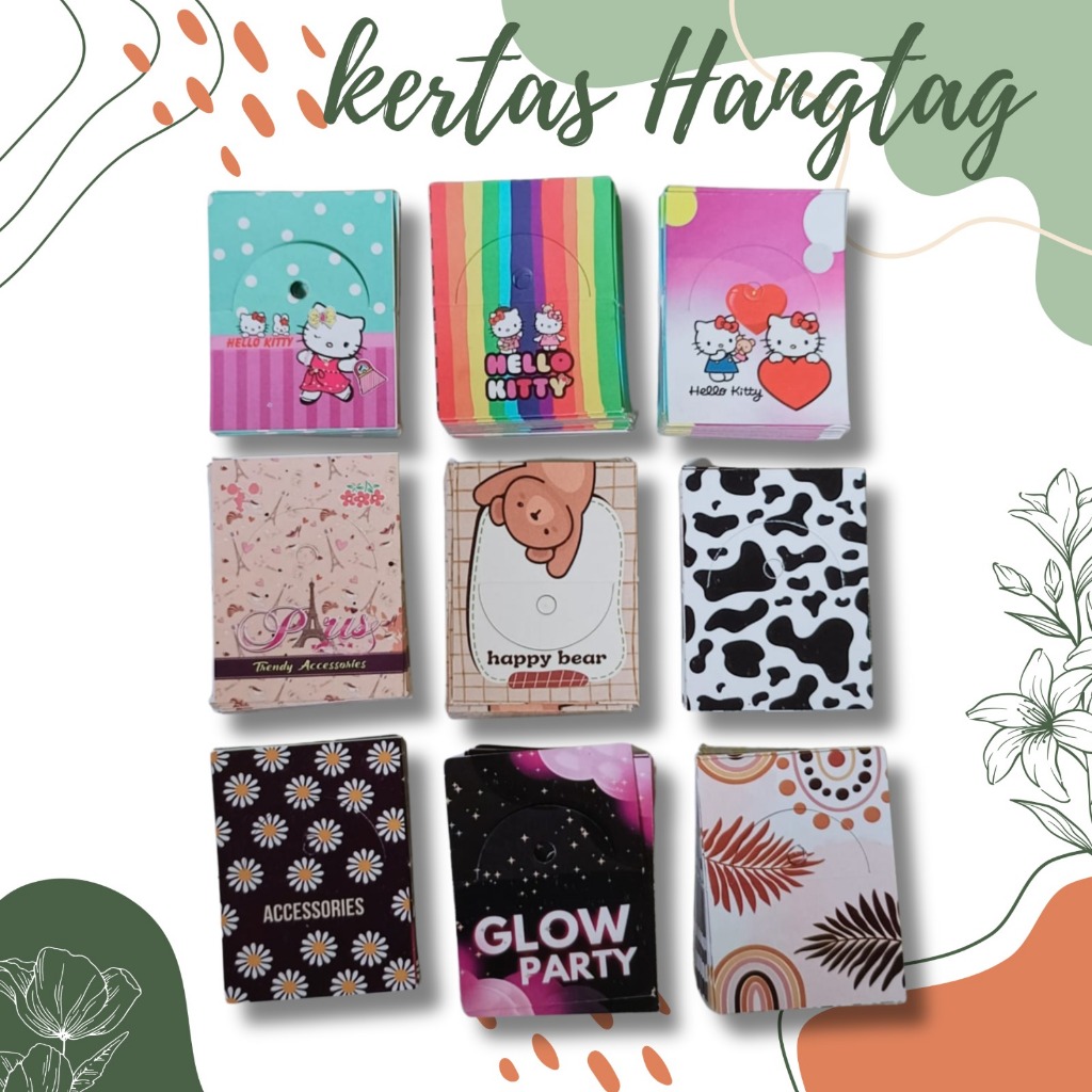 

FULL COLOR HANG TAG ASESORIS / HANG TAG LABEL ACCESORIES HANG CAR GANTUNGAN AKSESORIS KERTAS GANTUNGAN AKSESORIS