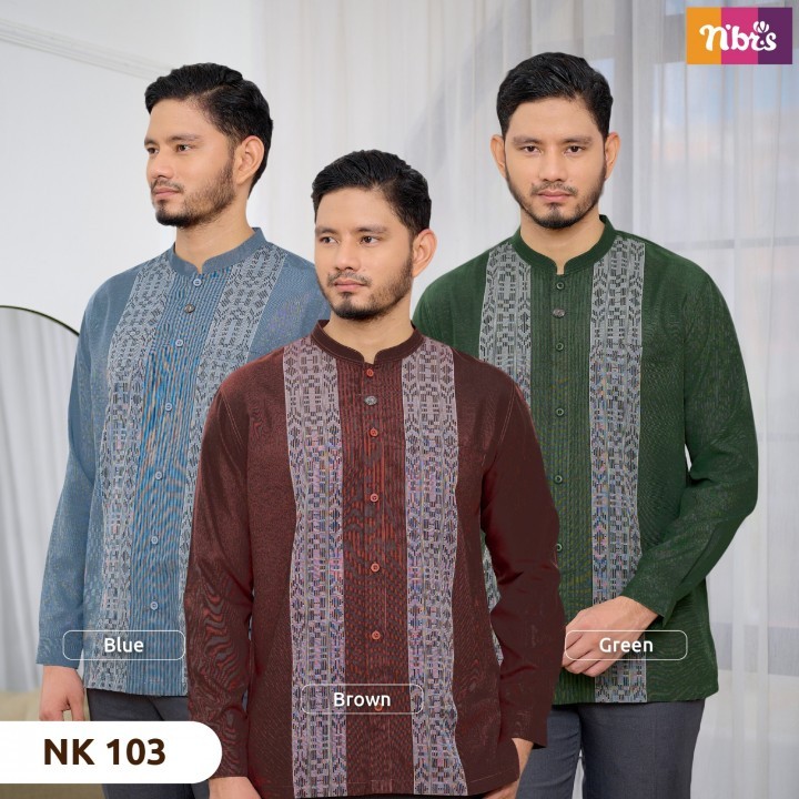 Koko Nibras Termurah NK 103 Baju Kemko Kemeja Koko Nibras Terbaru Koko Lengan Panjang Pria Dewasa