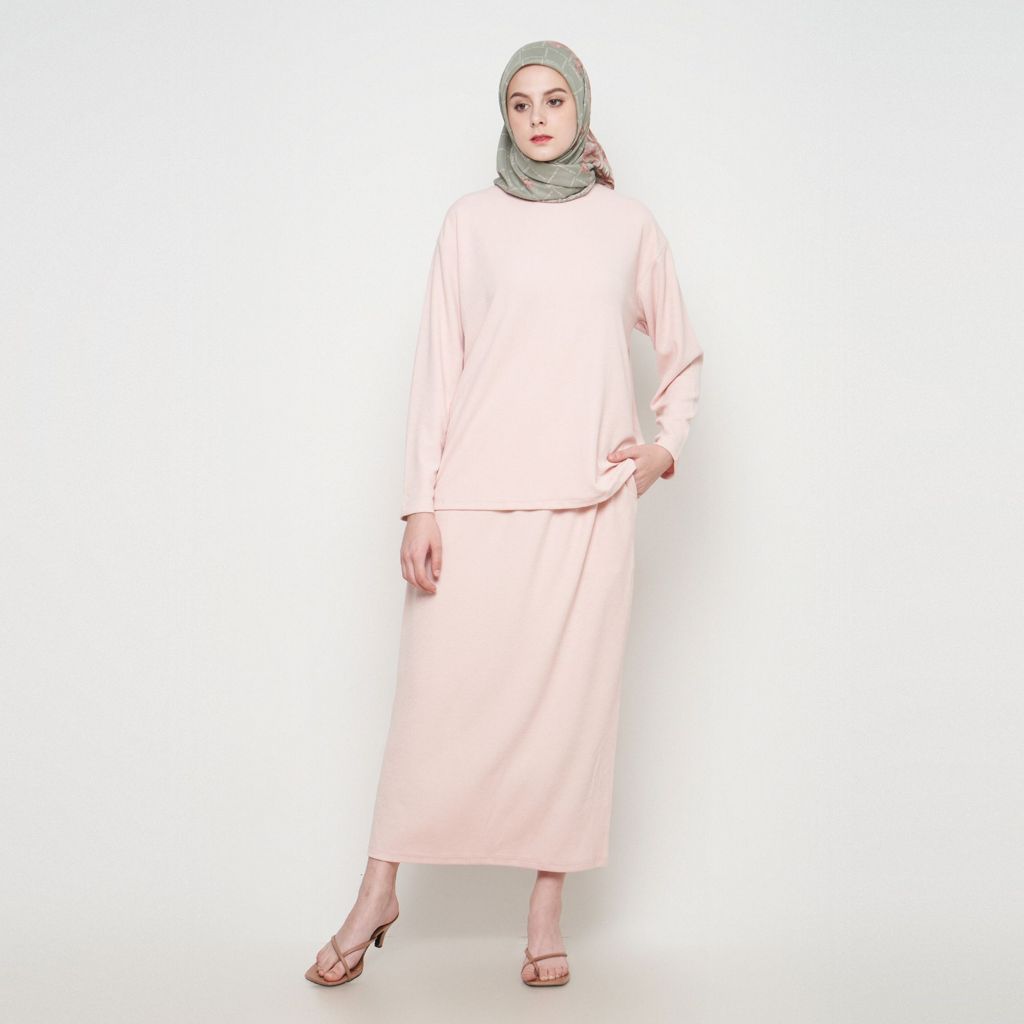 PUMPKIN One Set Knit - Fashion Muslim Rok Knit Lengan Panjang Allsize