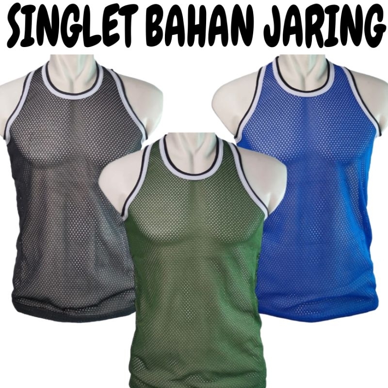 Singlet Jaring Jala/Kaos Kutang/Kaos Daleman Jaring Jala