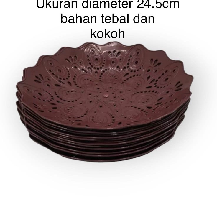 Lariza Piring Rotan Cekung Bahan Plastik Ukuran Besar