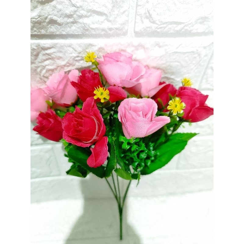 BUNGA MAWAR ROSE BESAR / BUNGA HIAS / BUNGA DEKORASI / BUNGA BUKET / BUNGA PLASTIK