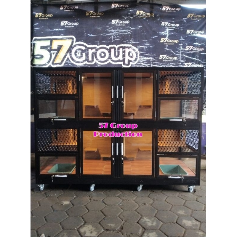 Kandang kucing tingkat 2 full playground - Rumah kucing besar 4 kamar