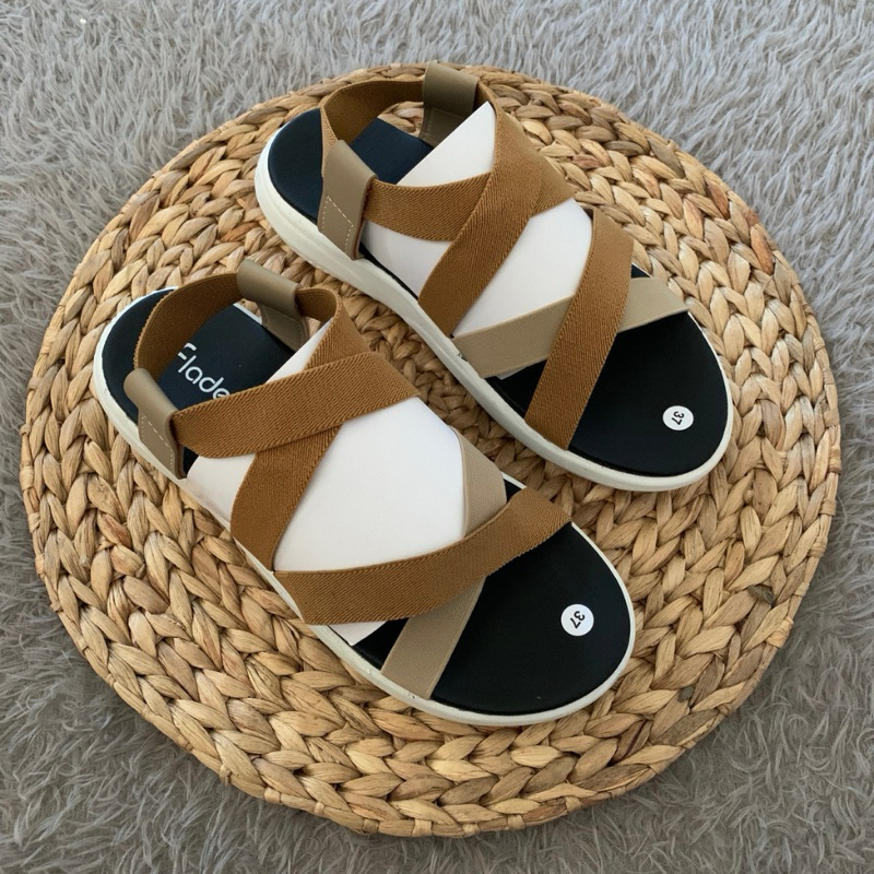 SANDAL WANITA FLADEO KARET SILANG ELASTIS SANDAL NEVADA KEKINIAN