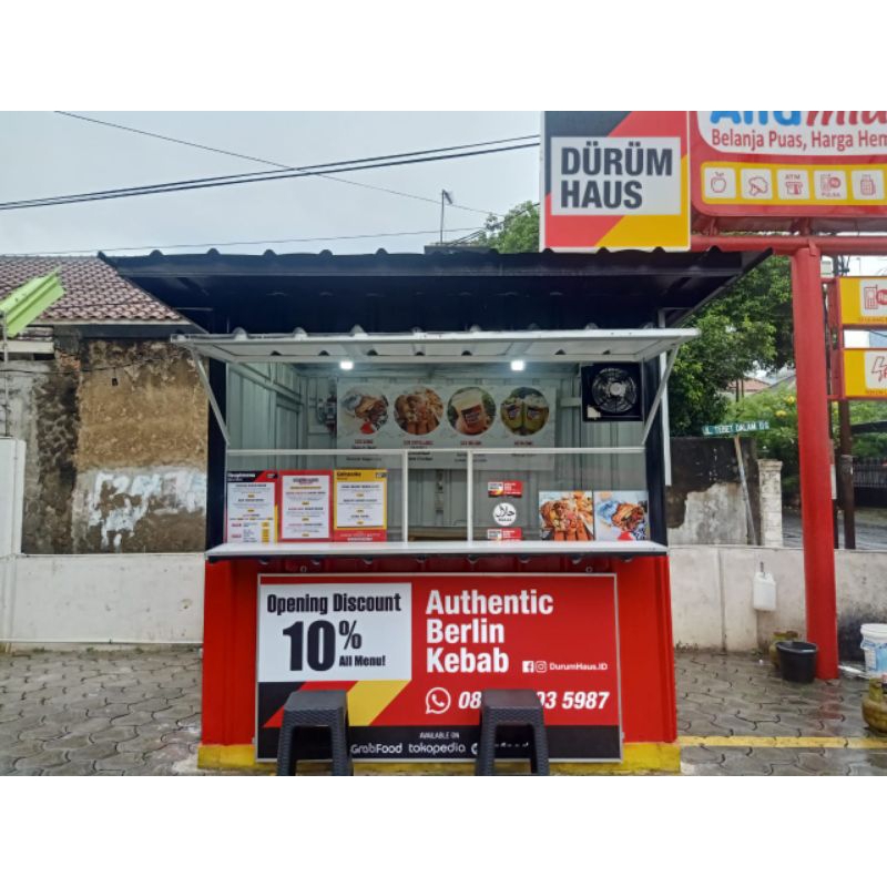 booth container/booth jualan 2x1.20x2