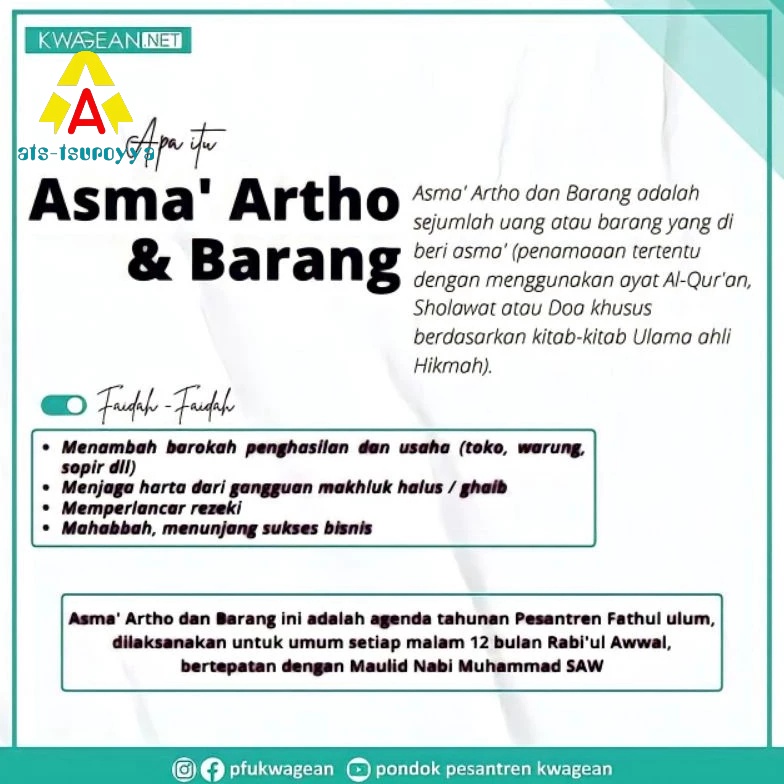 Sapu Tangan Asma  Ikat Kepala Udeng Asma Kwagean ART G4G6